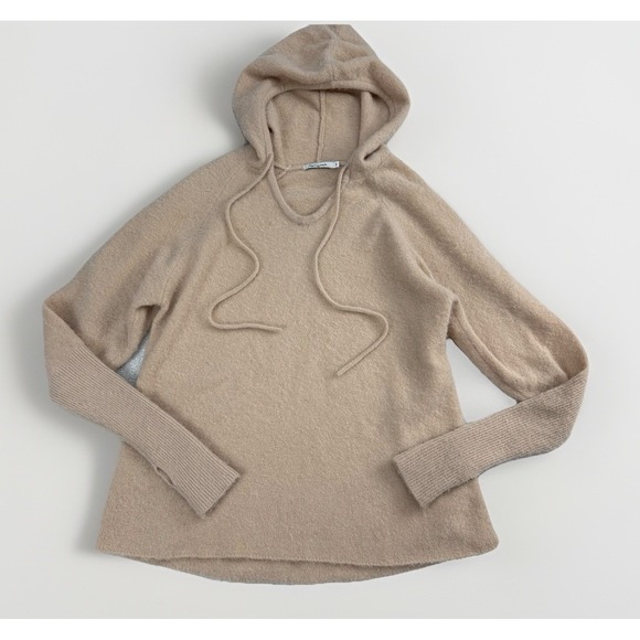 Mes Demoiselles Tops - Mes Demoiselles Pichu Hoodie Womens 0 Beige Wool Alpaca Knit Sweater $380